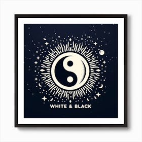 White & Black 3 Art Print