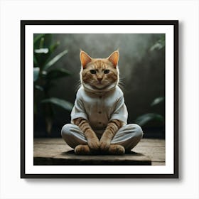 Default Cat Yoga Art 2 Art Print