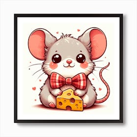 Kawaii Mouse Art Print