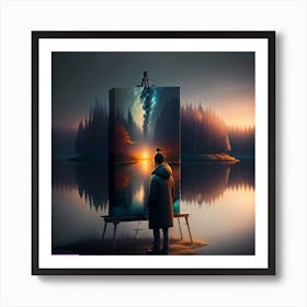 artiste peintre 1 Art Print