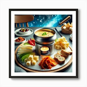 A Beautifully Plated Dish Named Alpine Kimchi Fondue 1024x1024 Art Print