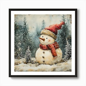 Snowman 7 Art Print