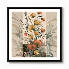 Flowers In A Vase 55 Art Print