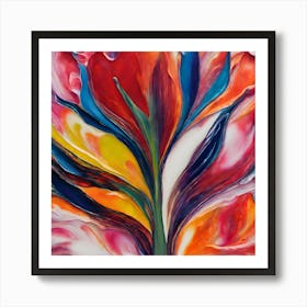 Colorful Tulip Art Print