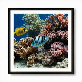 Default Aquarium With Coral Fish 1 Art Print