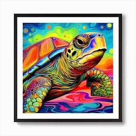 Sea Turtle Painting 1 Art Print