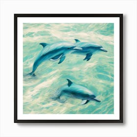 Dolphin Trio Art Print