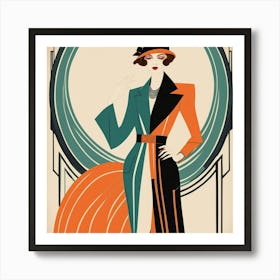 Deco Woman 1 Art Print