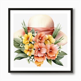 Hat With Flowers 6 Art Print