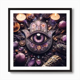 Hamsa of protection  Art Print