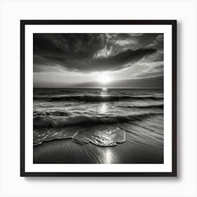 Sunset At The Beach 439 Art Print