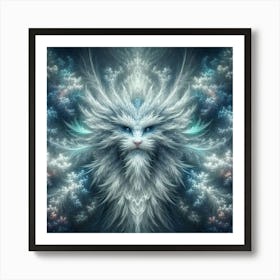 White Cat 5 Art Print