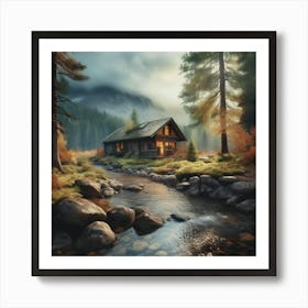 Cabin In The Woods 11 Art Print