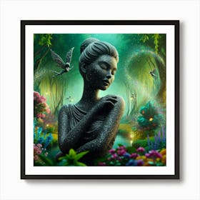 Fairy Girl In The Forest 1 Art Print