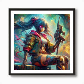 Robot Girl 6 Art Print