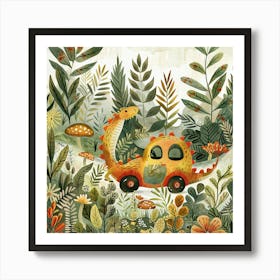 Dinosaur In The Forest 2 Art Print