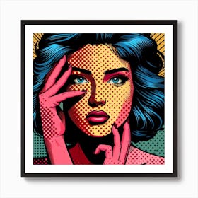 Lady popart Art Print