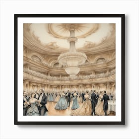 Ballroom Dancers art Art Print