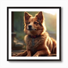 #artificial intelligence #Image of a dog with artificial intelligence #Artificial Intelligence is the future Art Print