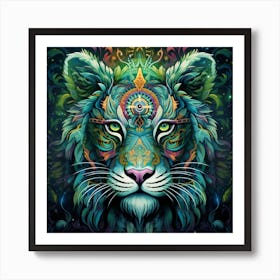 Psychedelic Tiger 6 Art Print