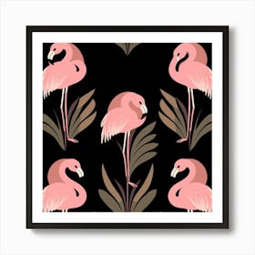 Pink Flamingos 3 Art Print