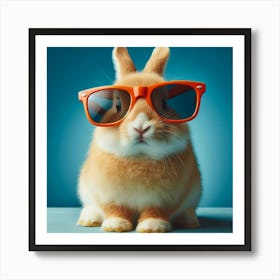 Cool Bunny Wearing Sunglasses is Ready to Hop into the Weekend and have Some Fun Art Print