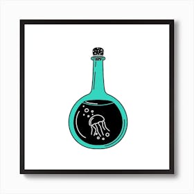 Jellyfish In A Bottle Art Print