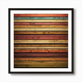 Wooden Planks Background Art Print