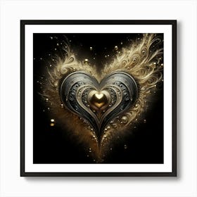 Heart Of Gold 9 Art Print