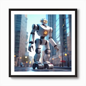 Robot In The City 76 Art Print