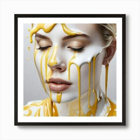 Honey Dripping Art Print