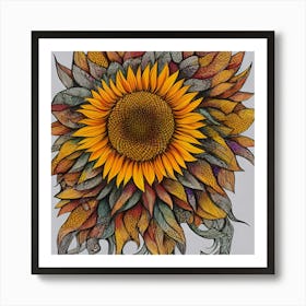 Sunflower 25 Art Print