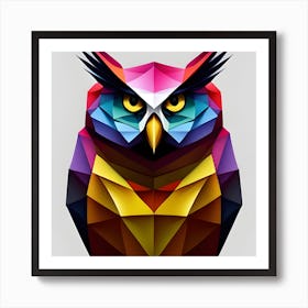 Polygonal Owl Art Print