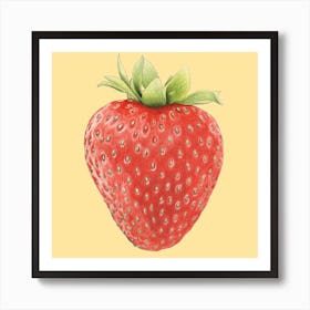 Summer Strawberry Square Art Print