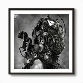Robot Head Art Print