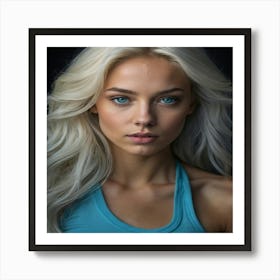 Portrait Of A Beautiful Young Woman Art Print