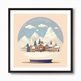 Zermatt Switzerland Snowglobe Art Print