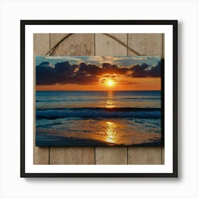 Sunset On The Beach Art Print