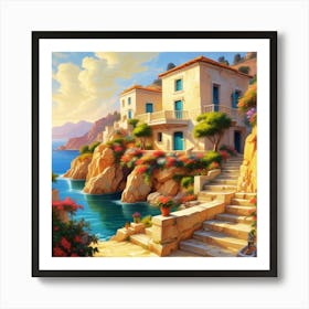 Villa on the Sea Art Print