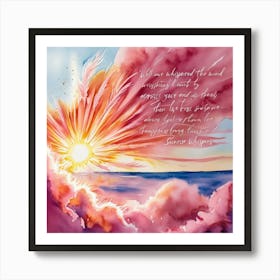 Sun Rises Over The Ocean Art Print