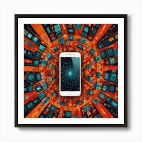 A Kaleidoscope Of Mobile Phones 1 Art Print