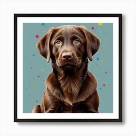 Chocolate Labrador Retriever 3 Art Print