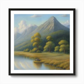 'Mountain Landscape' Art Print