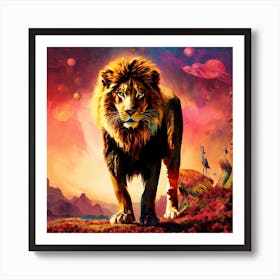 Lion In The Sky Art Print