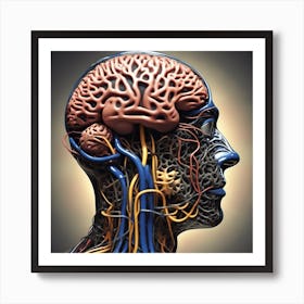 Anatomy Of The Human Brain Art Print