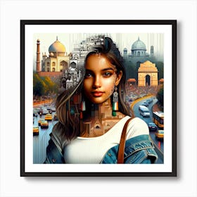 Girl In India Art Print