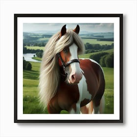 Horse In A Field 2 Art Print