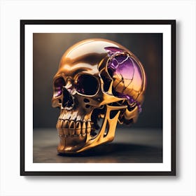 Gold Skull Art Print