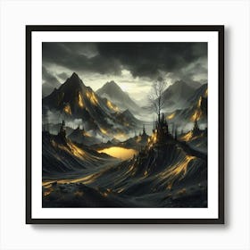 Dark Fantasy Landscape Art Print