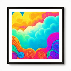 Abstract Colorful Abstract Background Art Print